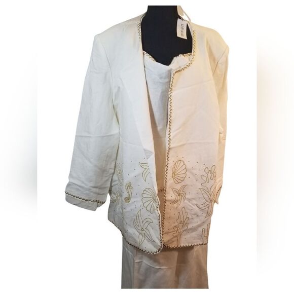Donna Vinci Formal Linen Women's 3pc Pant Suit.     C1 - Picture 1 of 4
